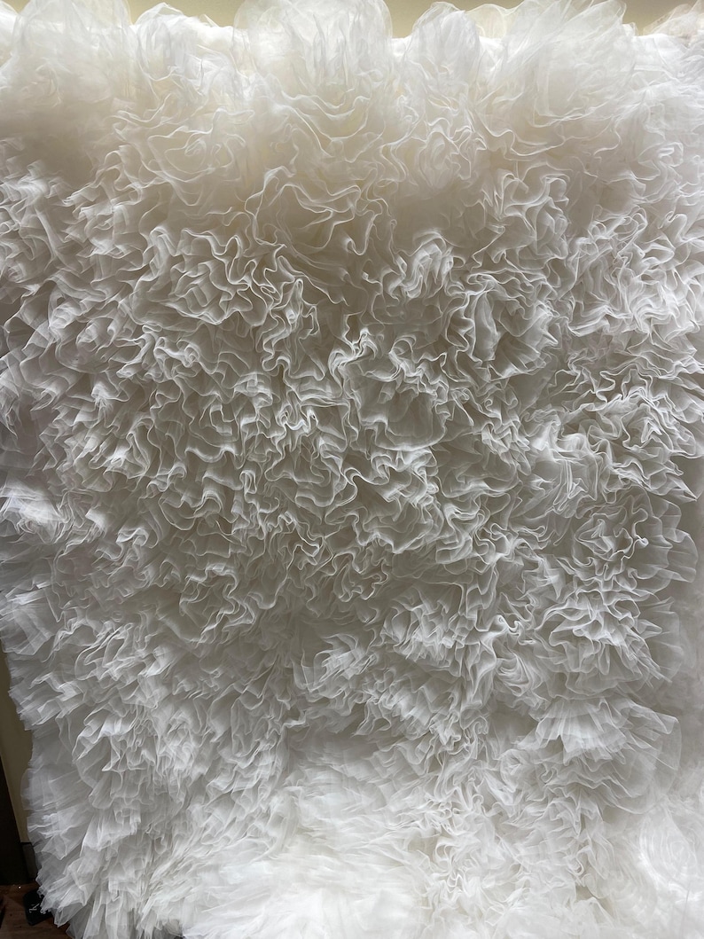 Handmade Cloud Ruffle Fabric – White Organza 3D Layers - Etsy