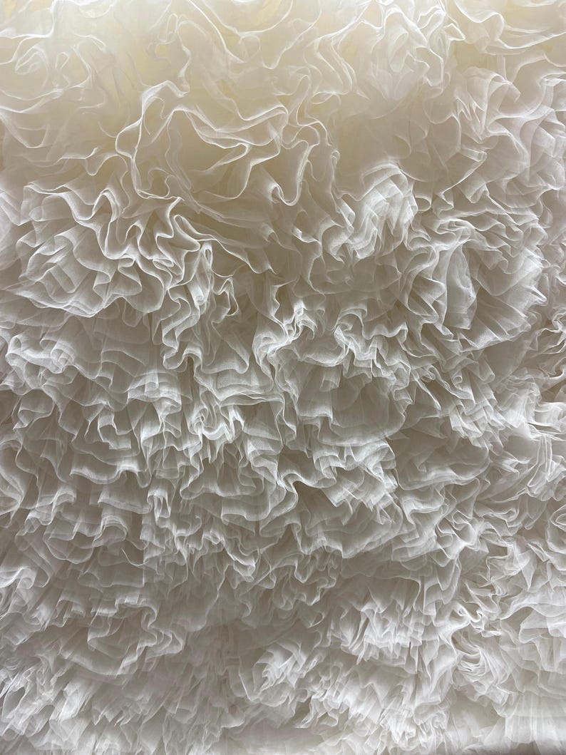 Handmade Cloud Ruffle Fabric – White Organza 3D Layers - Etsy