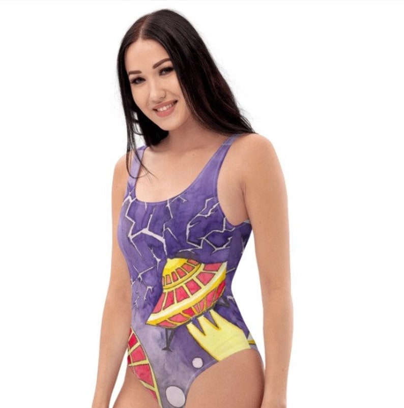 Abstract Galaxy Space One Piece Swimsuite