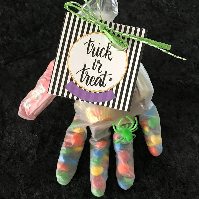 INSTANT DOWNLOAD digital Crystal Ball Trick or Treat Tag Etsy