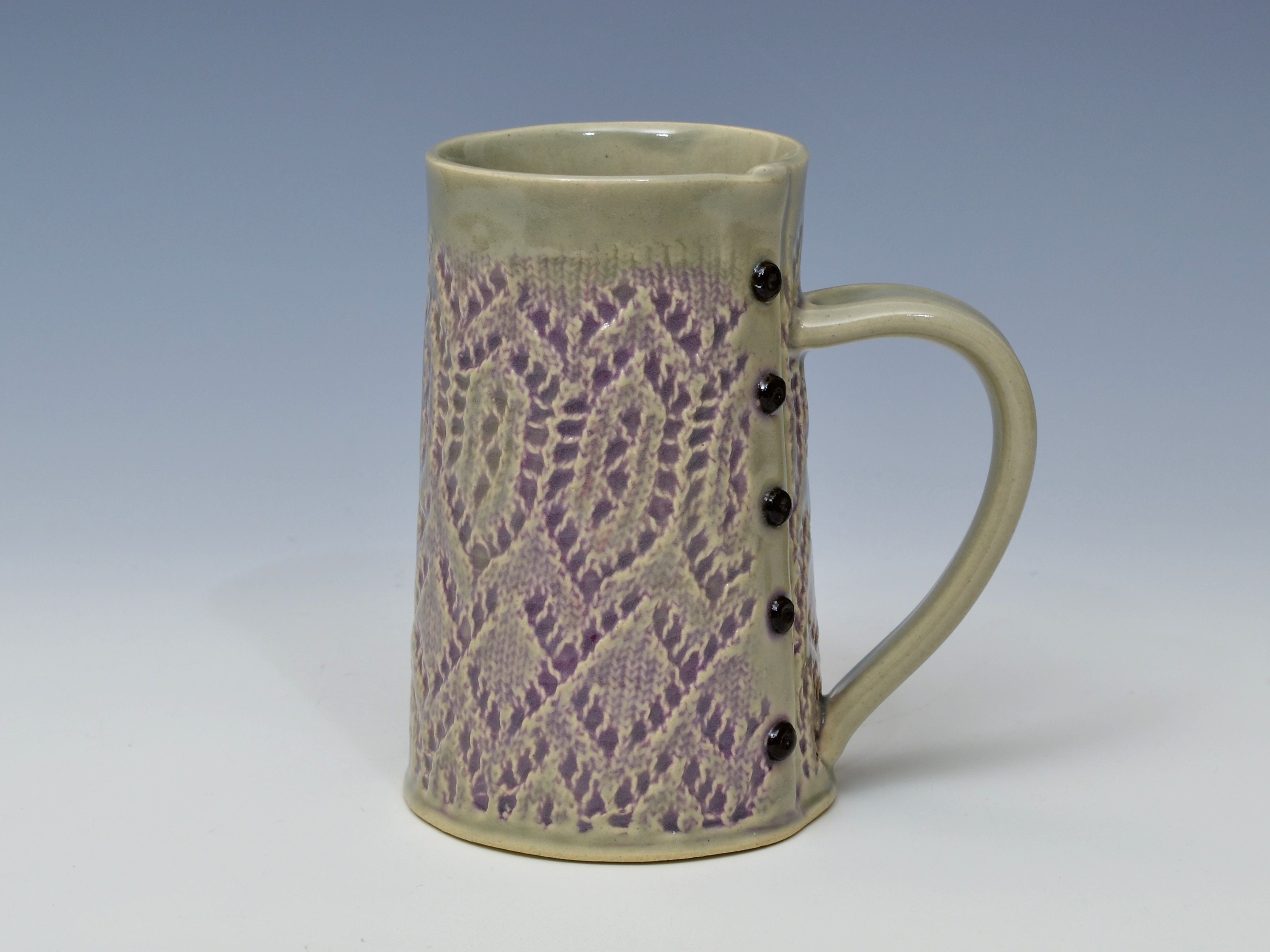 Jumbo Lace Knitted Mug Handmade Ceramic Mug 20 Oz MADE to ORDER - Etsy