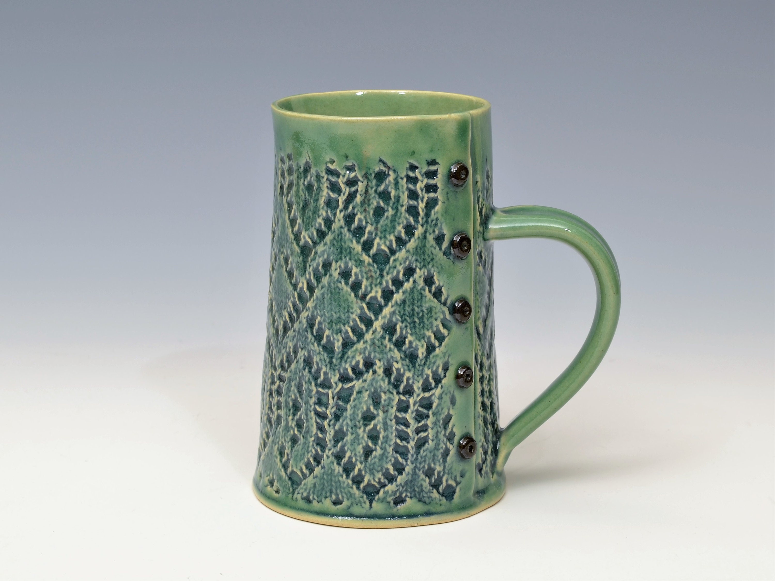 Jumbo Lace Knitted Mug Handmade Ceramic Mug 20 Oz MADE to ORDER - Etsy