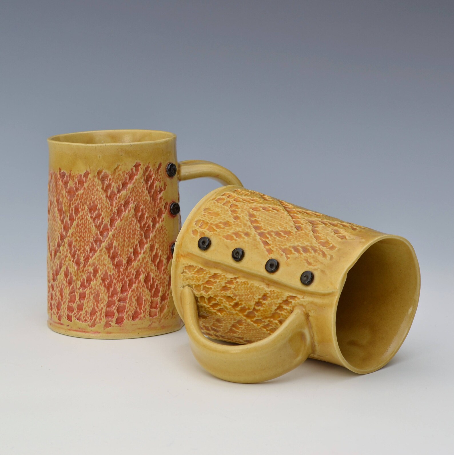 Lace Knitted Mug Handmade Ceramic Mug MADE to ORDER - Etsy