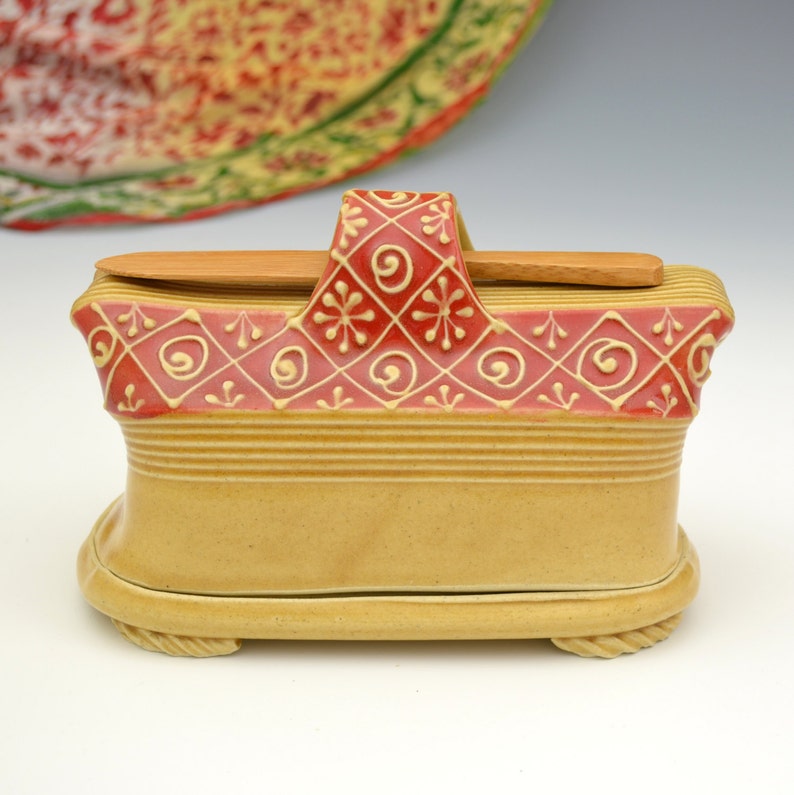 hand made butter dish