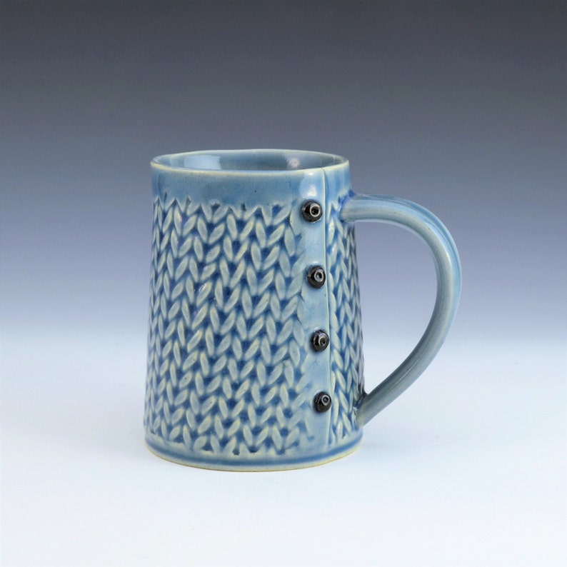 Knitted mug Handmade ceramic mug MADE to ORDER image 3