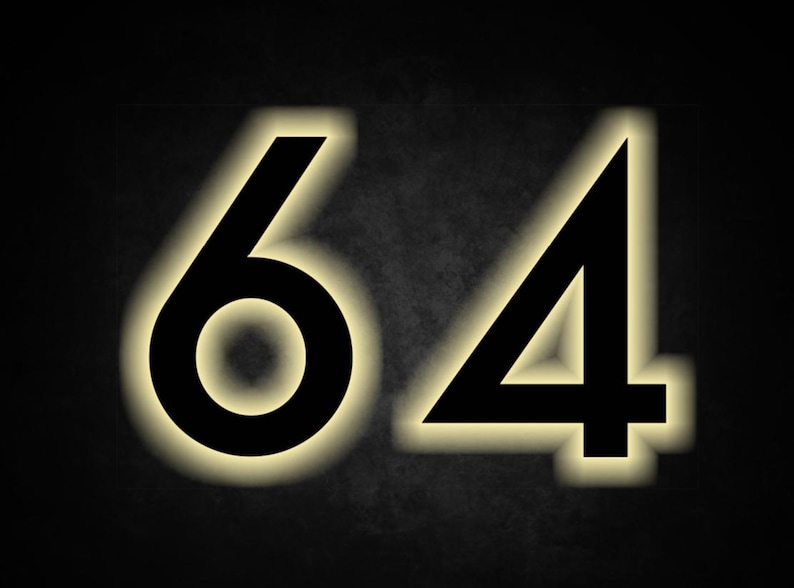 3D LED House Numbers: Backlit Metal Address Sign - Etsy