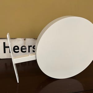 Custom Round Stainless Steel Blade Sign: Outdoor Storefront Hanging Sign
