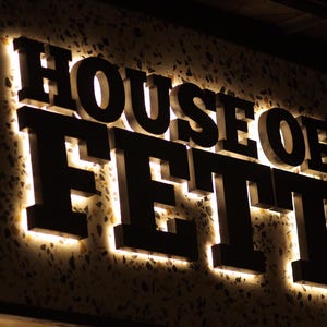 Custom Backlit Business Sign: 3D Metal Channel Letters