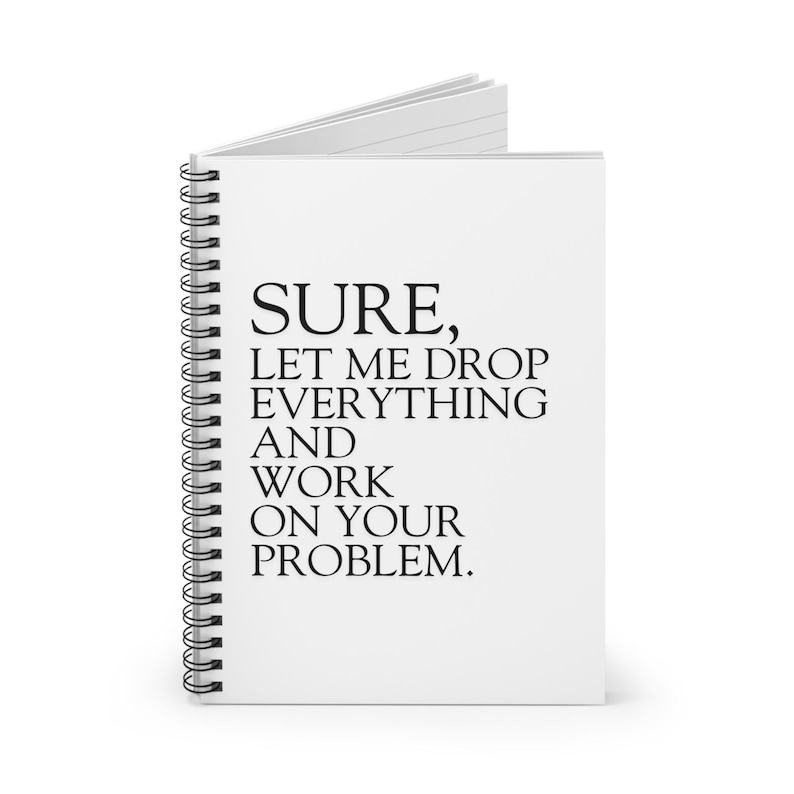 Funny Work Notebook - Ruled Line, Work Humor Journal, Problem Solver Diary, Spiral Notebook for Work, Office Gag Gift immagine 3