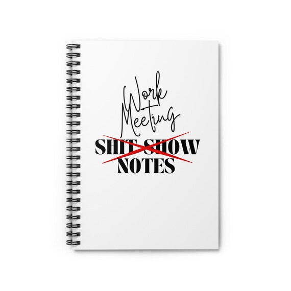 SHH Show Notebook, Work Meeting Notebook, Funny Journal, Quirky Planner, Office Stationery, Hilarious Gift, Hilarious Notepad