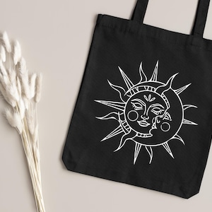 bedruckte Stofftasche vintage Baumwolltasche Geschenkidee Einkaufstasche zero-waste Tasche minimalistisches Design Tasche für den Alltag