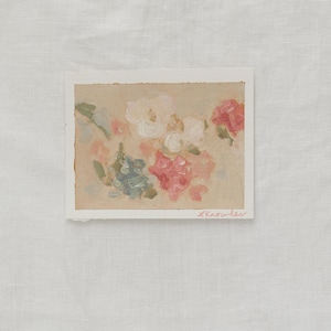 Original Floral Oil Painting: Botanical Impressionist Fine Art (3x4 Unframed Study)