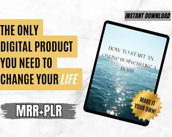 PLR MRR Libro electrónico de productos digitales, Libro electrónico de negocios en línea, Libro electrónico Cambie su vida, Producto hecho para usted, Libro electrónico de ingresos pasivos, Marketing digital