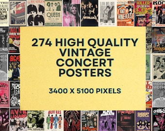 HIGH QUALITY Concert Poster 274 PIECES | Digital Item | 3400 X