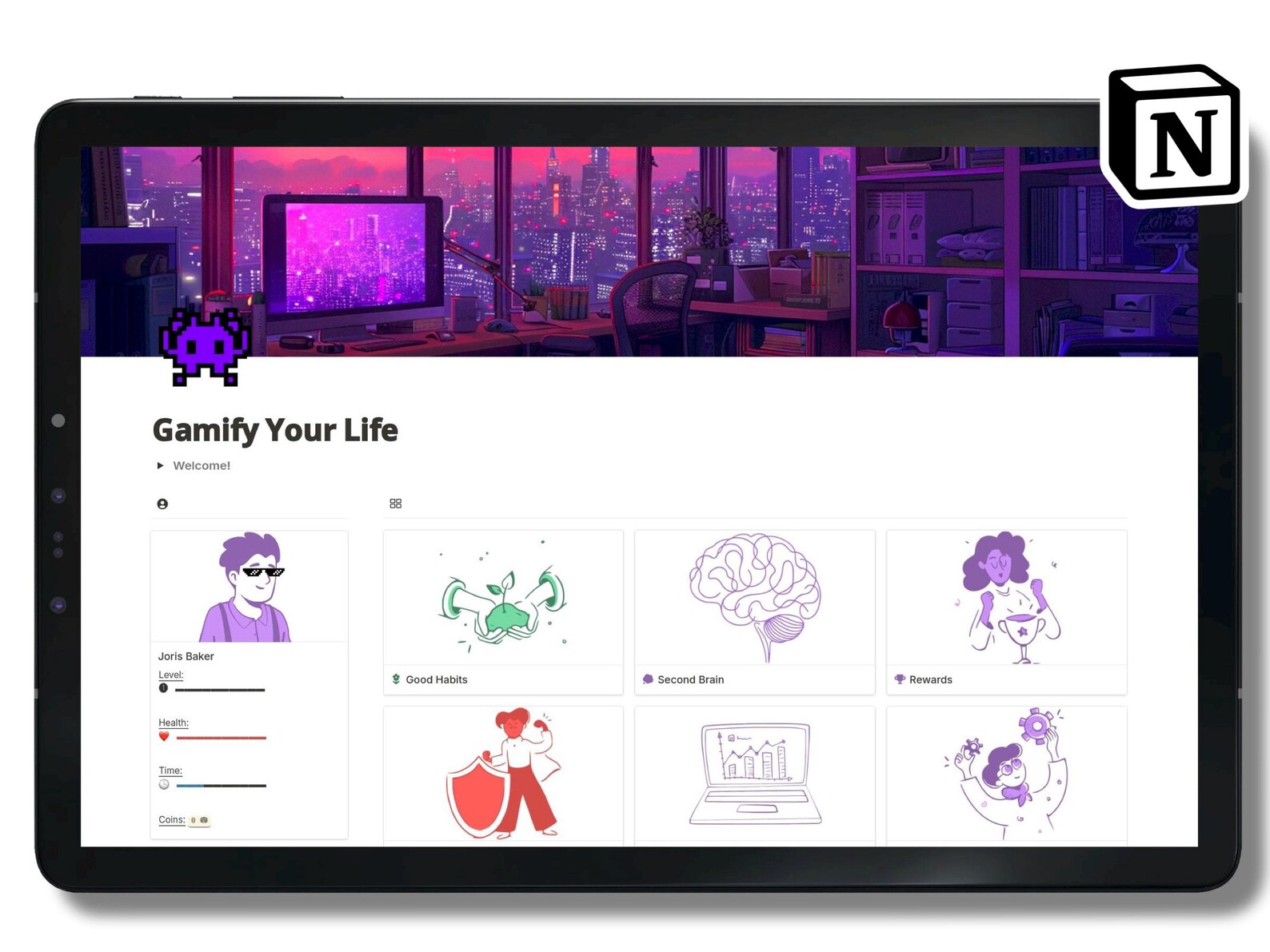 Gamify Your Life Notion Template - Etsy