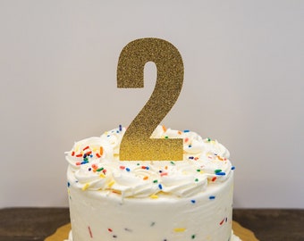 Number 2 Cake Topper, Glitter Two Cake Topper, Second Birthday, Birthday Cake Topper, 2 Cake Topper, 2nd Birthday Cake Topper