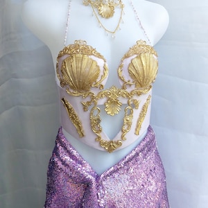 Corset Mermaid Purple Gold