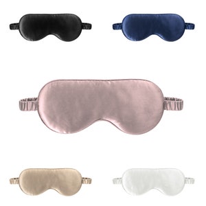100% Pure 22 Momme Mulberry Silk Sleeping Mask, Highest 6A Grade Silk Mask. Silk Masks improve sleep quality. Luxury Silk Masks.