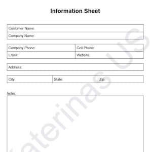 Arbeitsblatt für Kundeninformationen: Umfassende Vorlage für Kundendetails
