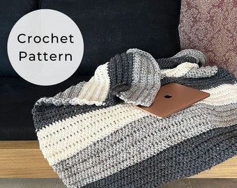 Beginner Crochet Blanket Pattern, Crochet Blanket, Blanket Pattern, Easy Blanket Pattern, Beginner Blanket Pattern, Basic Blanket Pattern