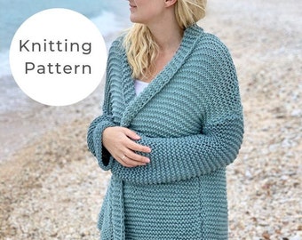 Cardigan knitting pattern, cardigan pattern, cardigan knitting pattern women's, oversized cardigan pattern, easy knit cardigan