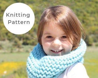 Kids cowl knitting pattern, cowl pattern, toddler cowl, cowl knitting pattern, easy pattern, kids scarf pattern, toddler scarf, knitting