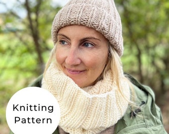 Neck Warmer Knitting Pattern,  Neck Warmer Pattern, Knit Neck Warmer Pattern, Scarf Pattern, Infinity Scarf Pattern, Knit Scarf Pattern