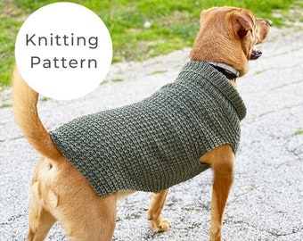 Dog sweater knitting pattern, dog sweater pattern, dog sweater, dog clothes, dog jumper pattern, dog sweater small, medium, large,