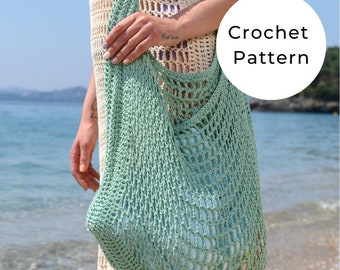 Large Bag Crochet Pattern, Crochet Pattern, Crochet Beach Bag Pattern, Beach Bag Crochet Pattern, Beach Tote, Crochet Bag Pattern,