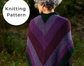 Samhain Triangle Shawl Knitting Pattern/Triangle Shawl Pattern/Shawl Knitting Pattern/Triangle Shawl/Knitted Shawl