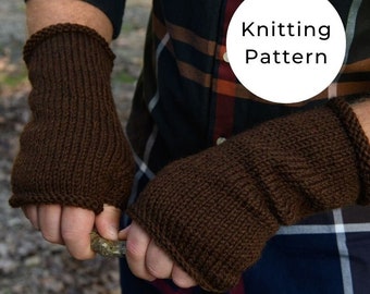 Men's fingerless gloves pattern / Knitting Pattern /  Fingerless mittens pattern / men's knitting patterns / Outlander knits / gloves