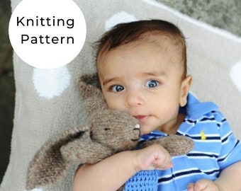 Bunny soft toy pattern, bunny softie pattern, bunny, bunny toys, baby knitting, knitting pattern, baby toy
