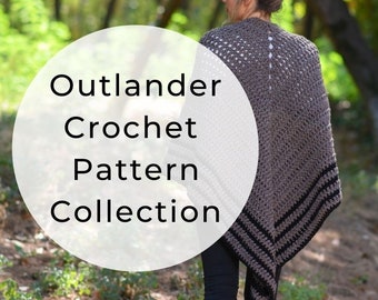 Outlander Crochet Pattern Ebook / Outlander Patterns / Outlander / Crochet Patterns / Crochet Shawl / Crochet Gloves / Outlander Shawl