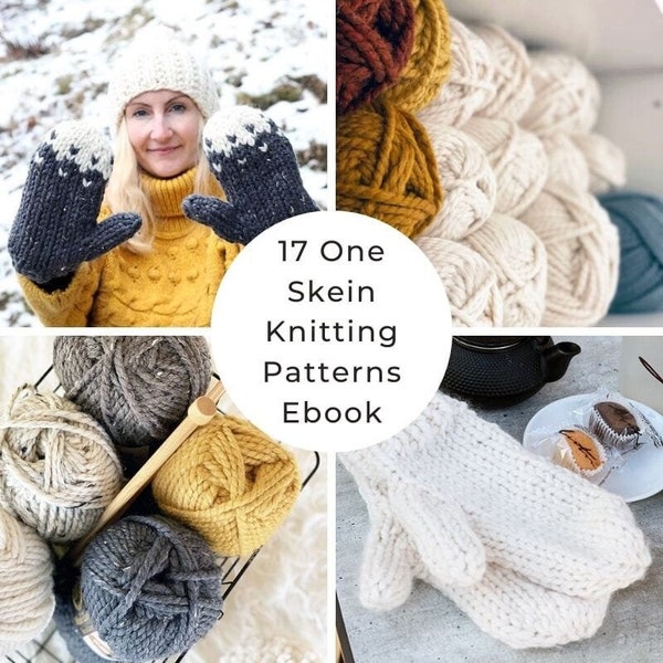 17 One Skein Knitting Patterns {PDF Ebook}, knitting patterns, 17 knitting patterns, knitting pattern ebook, knitting, quick patterns