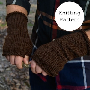 Men's fingerless gloves pattern / Knitting Pattern / Fingerless mittens pattern / men's knitting patterns / Outlander knits / gloves image 1