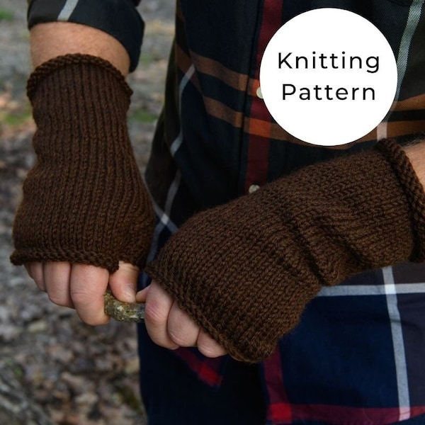 Men's fingerless gloves pattern / Knitting Pattern /  Fingerless mittens pattern / men's knitting patterns / Outlander knits / gloves