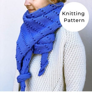 Asymmetrical Shawl Knitting Pattern/Shawl Pattern/Shawl Knitting Pattern/Asymmetrical Shawl /Triangle Shawl/Triangle Scarf