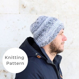 Knitting Pattern / Men's hat pattern / Men's knit hat / Simple hat pattern / Easy knitting pattern / Beanie pattern