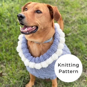 Dog sweater knitting pattern, christmas sweater knitting pattern, dog sweater pattern, dog clothes, dog jumper pattern, Christmas