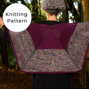 Vervain 3/4 Shawl Knitting Pattern/Shawl Pattern/Shawl Knitting Pattern/3/4 Shawl Pattern/Knitted Shawl image 1