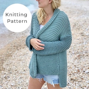 Cardigan knitting pattern, cardigan pattern, cardigan knitting pattern women&#39;s, oversized cardigan pattern, easy knit cardigan