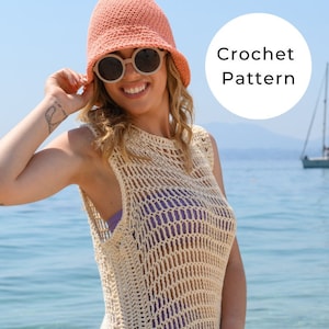 Bucket Hat Crochet Pattern, Crochet Bucket Hat Pattern, Sun Hat Crochet Pattern, Beach Hat Crochet Pattern, Summer Hat, Sun Hat, Bucket Hat,