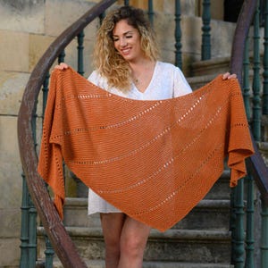 The Terpsichore Shawl Knitting Pattern, Asymmetrical Shawl Knitting Pattern, Shawl Pattern, Summer Shawl, Beach Shawl, Asymmetrical Shawl