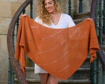 The Terpsichore Shawl Knitting Pattern, Asymmetrical Shawl Knitting Pattern, Shawl Pattern, Summer Shawl, Beach Shawl, Asymmetrical Shawl