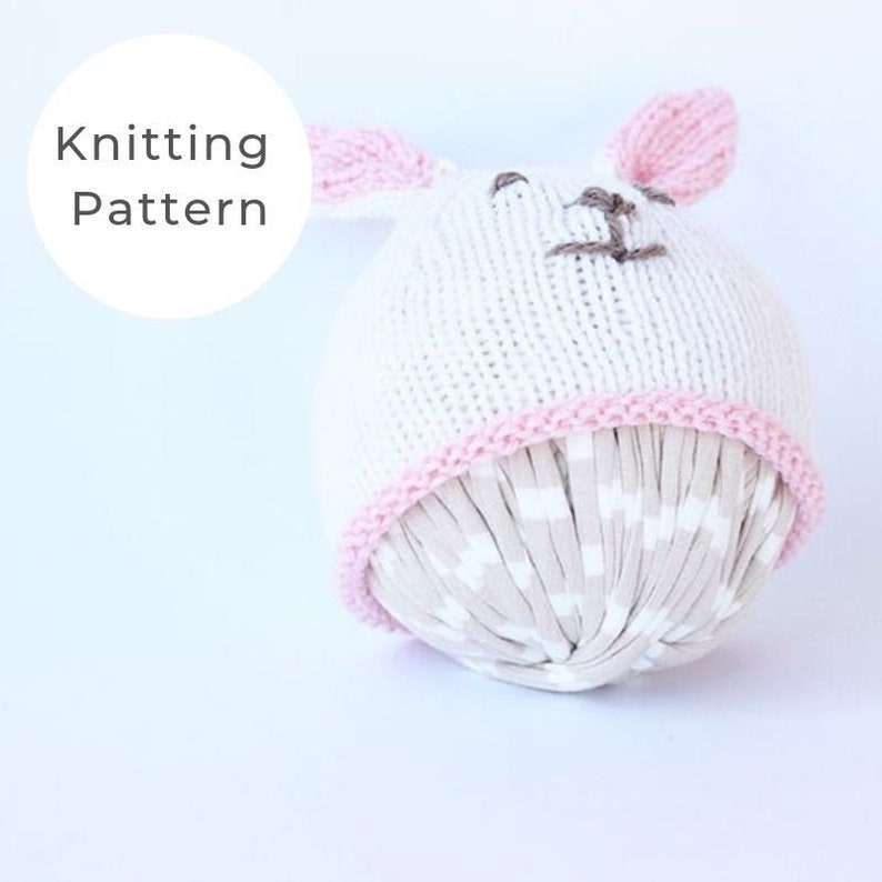 Bunny Hat Pattern Baby Bunny Hat Knitting Pattern Bunny Beanie Pattern Baby Hat Pattern Baby Hat Ears Baby Hat Knit Baby Hat Newborn