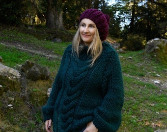 Chunky Cable Sweater Pattern, Cable Knit Sweater Pattern, Chunky Sweater Pattern, Cable Knit Sweater, Super Bulky Sweater,