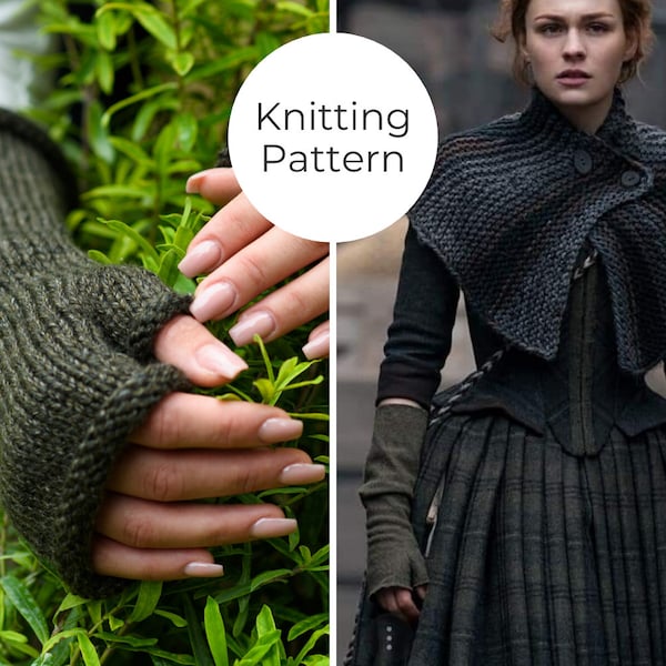 Fingerless gloves pattern / Outlander Knitting Pattern /  Fingerless mittens pattern / Outlander patterns / Outlander knits / Brianna