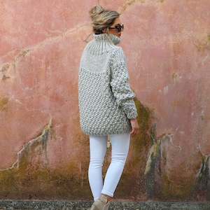 Oversized Chunky Knit Sweater Pattern, Thick Knit Sweater Pattern, Raglan Sweater Pattern, Oversized Sweater, Super Bulky Sweater, image 6
