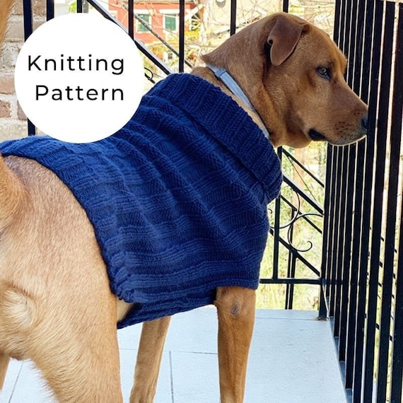 Medium Dog Pullover, Knitted Dog Sweater