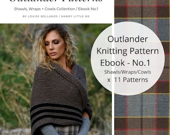 Strickmuster Ebook / Outlander Strickmuster / Outlander / Outlander Strickmuster / Schals / Wraps / Pullover / Outlander Stola